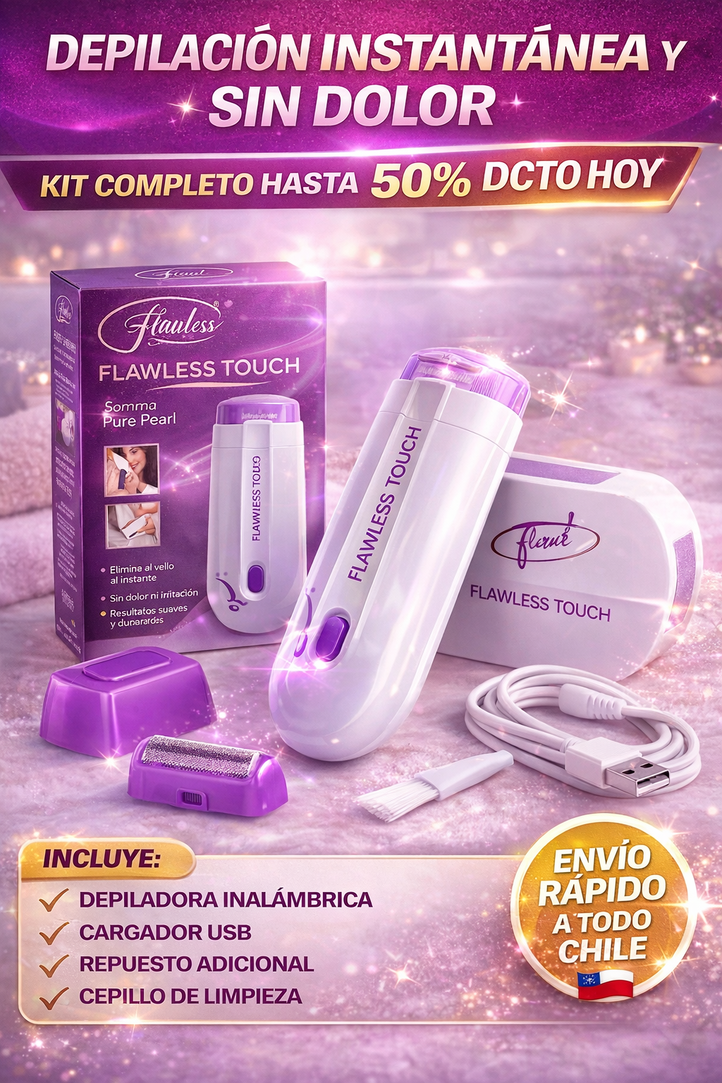 Depiladora Yes! Recargable Sin Irritación