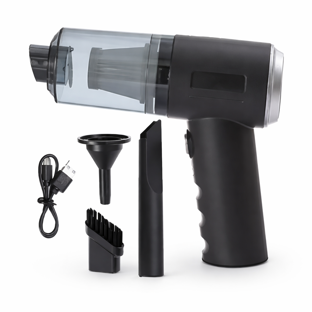TurboVac Pro – Aspiradora Portátil Recargable de Alta Potencia